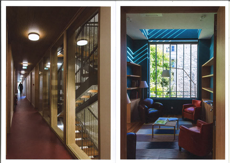 Το εσωτερικό του Ινστιτούτου Ιδεών και Φαντασίας που διαθέτει ένα άνετο δωμάτιο με πολυθρόνες και βιβλιοθήκες