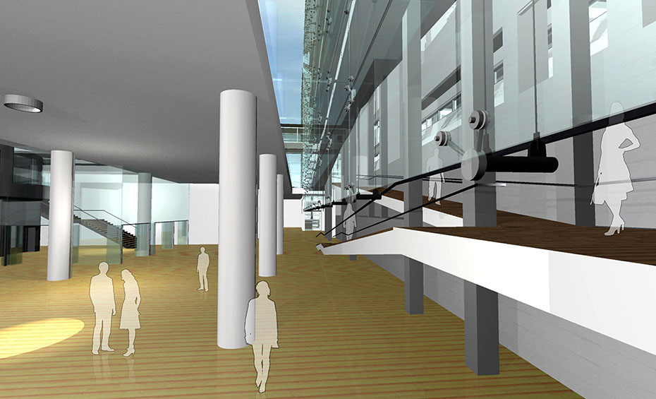 Ένα μοντέλο του εσωτερικού του κτιρίου στο πλαίσιο της επέκτασης της Εθνικής Πινακοθήκης