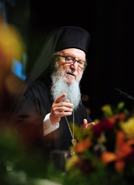 Κοντινή φωτογραφία του Οικουμενικού Πατριάρχη